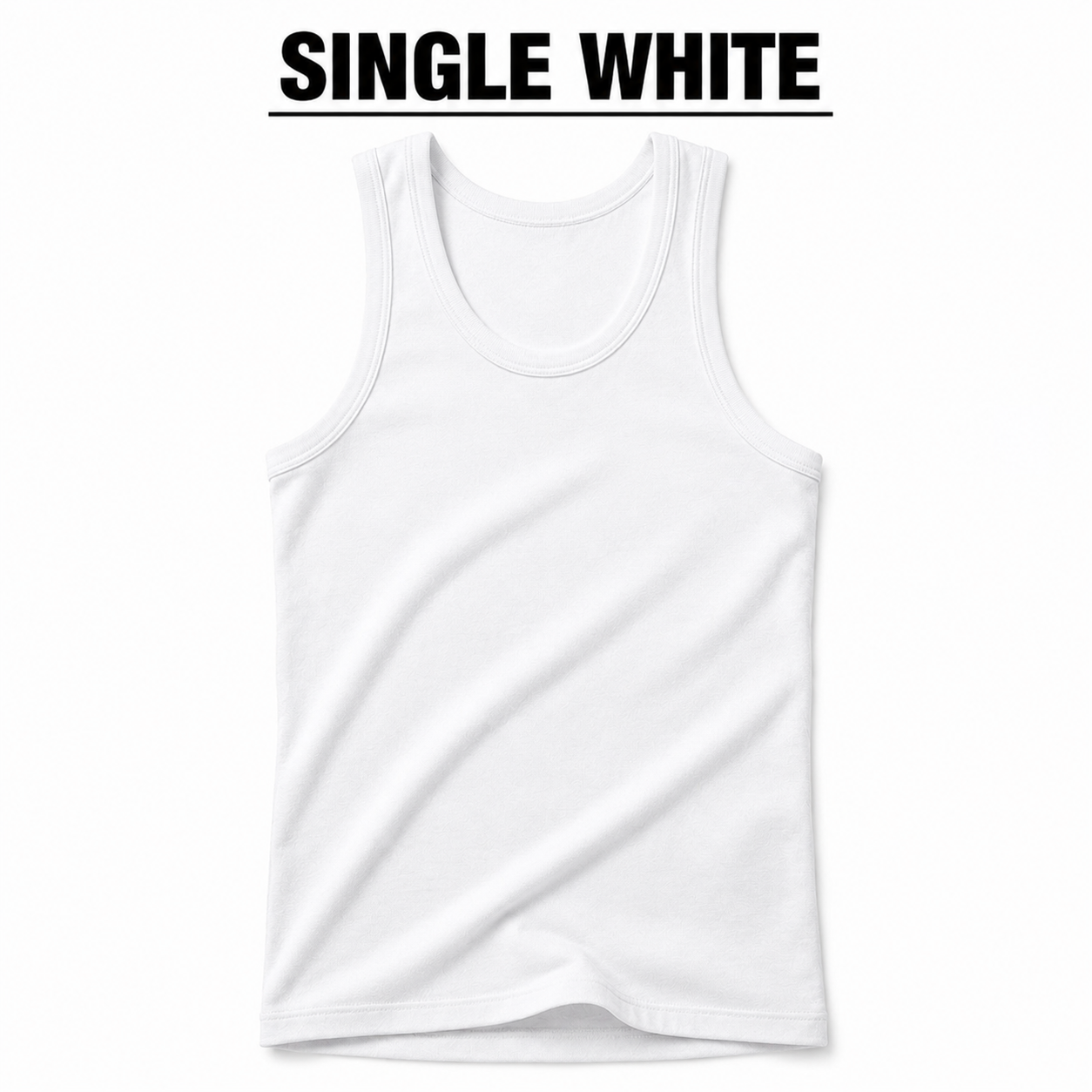 VEXO WEARS – White Ribbed Vest